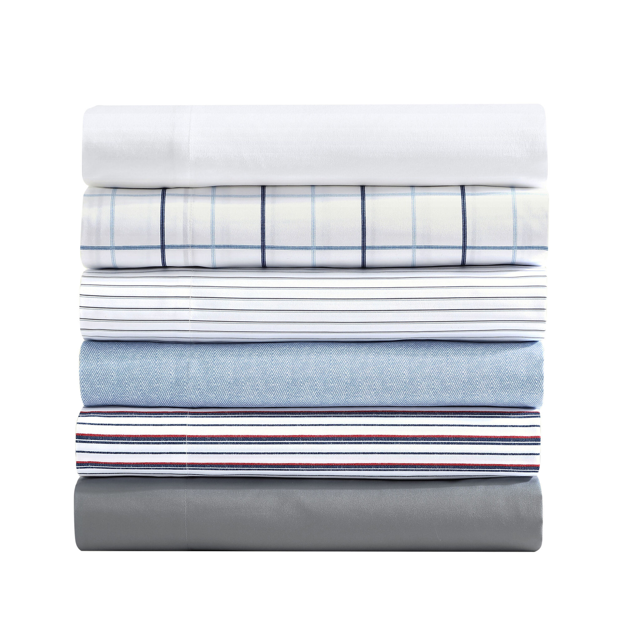 Avery Striped Navy Microfiber Queen Sheet Set,Bali Bliss,large