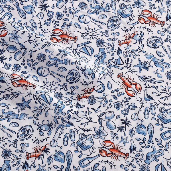 Coastal Fun Blue Twin Sheet Set