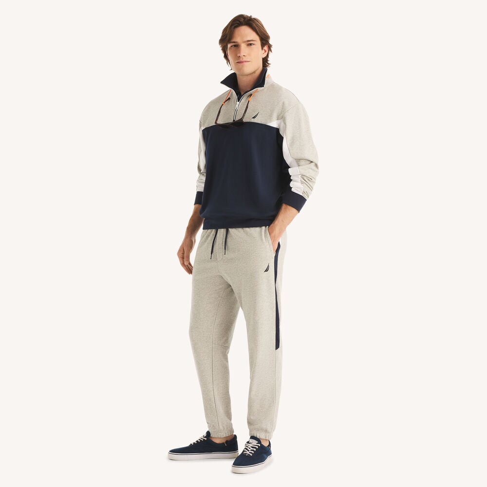 Colorblock Fleece Jogger,Grey Heather,large