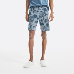 9.5" PALM TREE PRINT SHORT,Lapis Blue,large