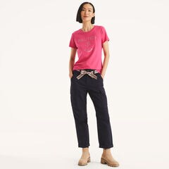 Rhinestone Anchor Graphic T-Shirt,Lotus,large