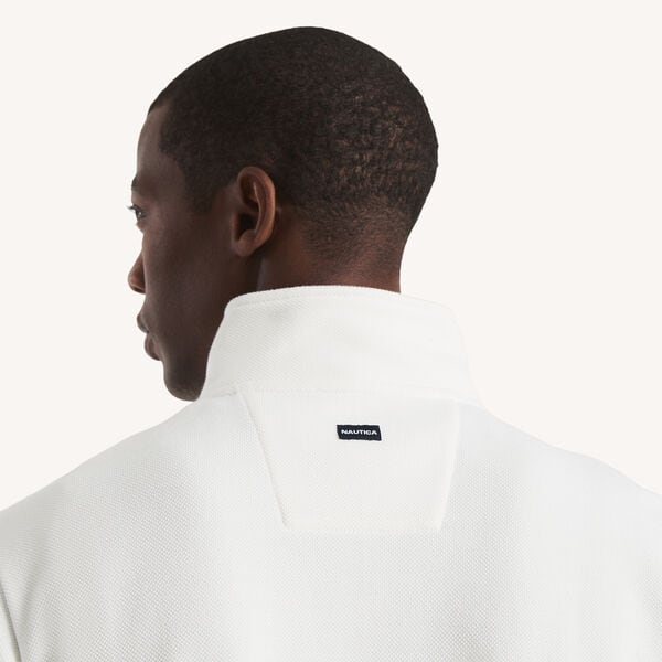 Classic Fit Piqu&eacute; Fleece Quarter-Zip Sweatshirt