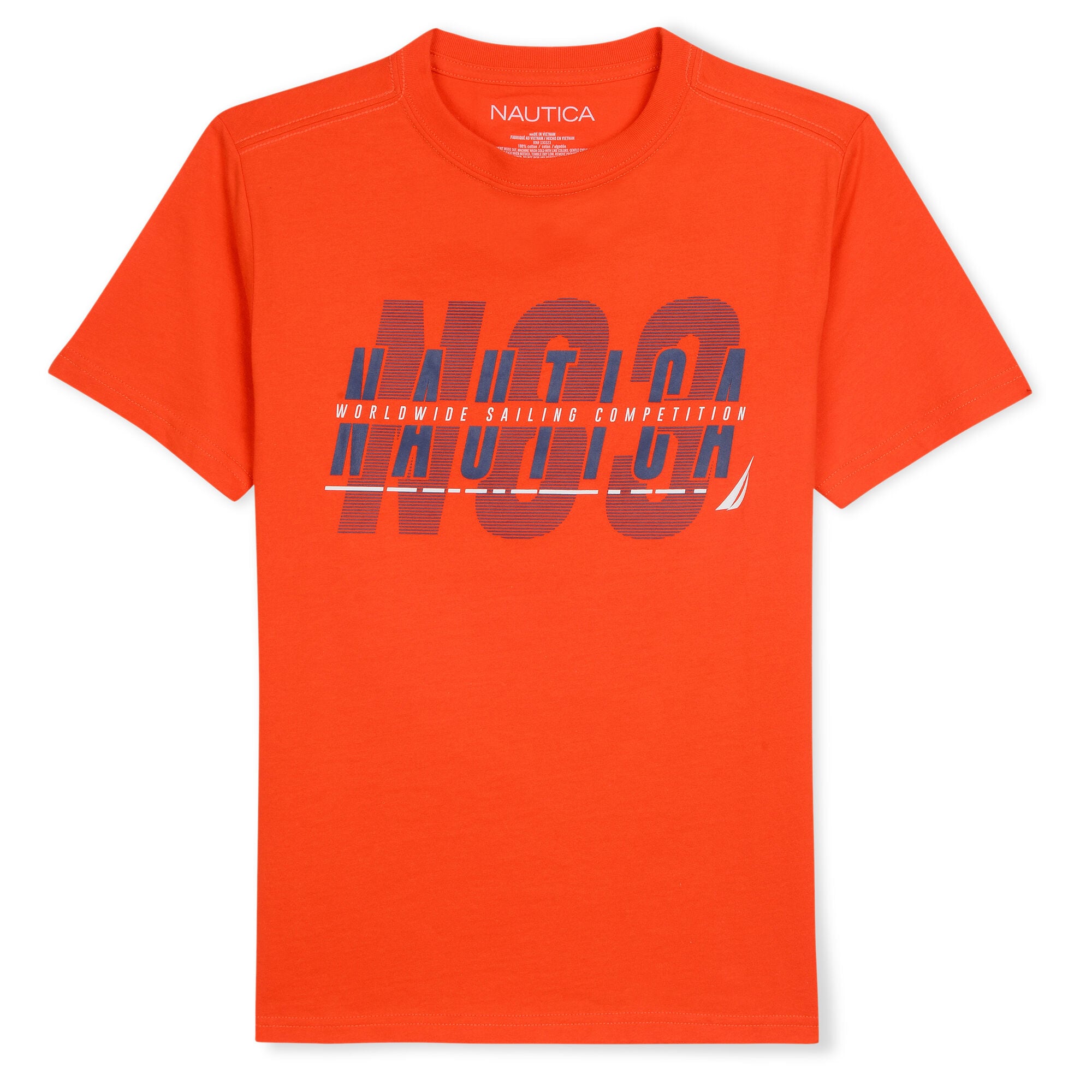 BOY'S CHEST LOGO TEE,Frost Orange,large