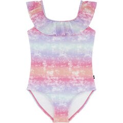 GIRLS' OMBRE TIE-DYE ONE-PIECE (7-16),Firey Red,large