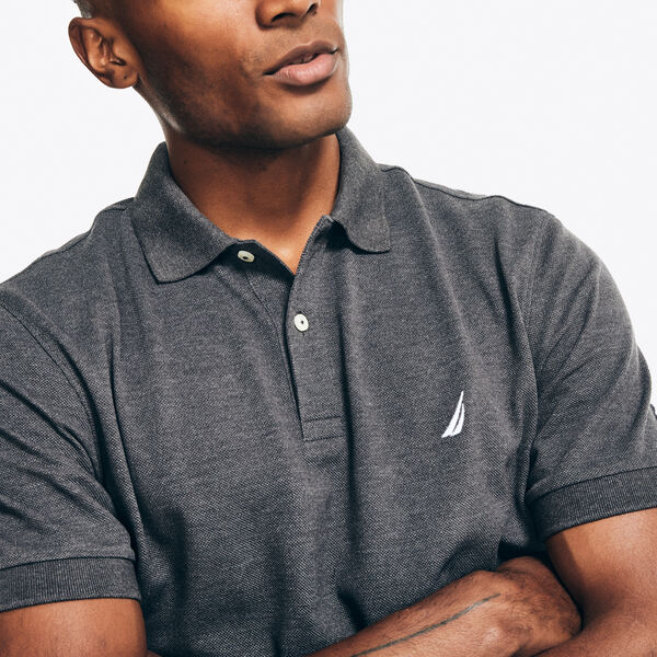 Classic Fit Heather Deck Polo