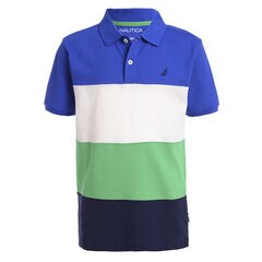 BOY'S PIECED COLORBLOCK DECK SHIRT,Reef Blue,large