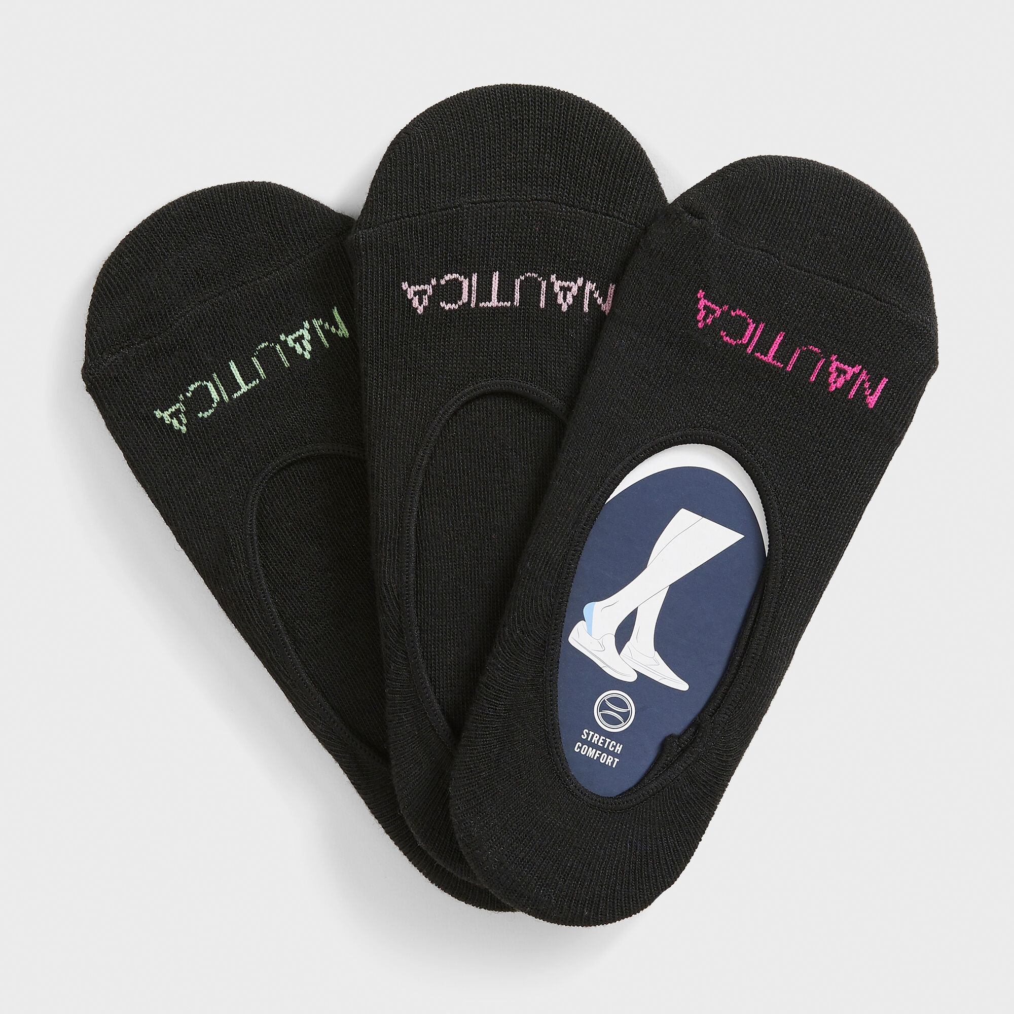 STRETCH LINER SOCKS, 3-PACK,Multi,large