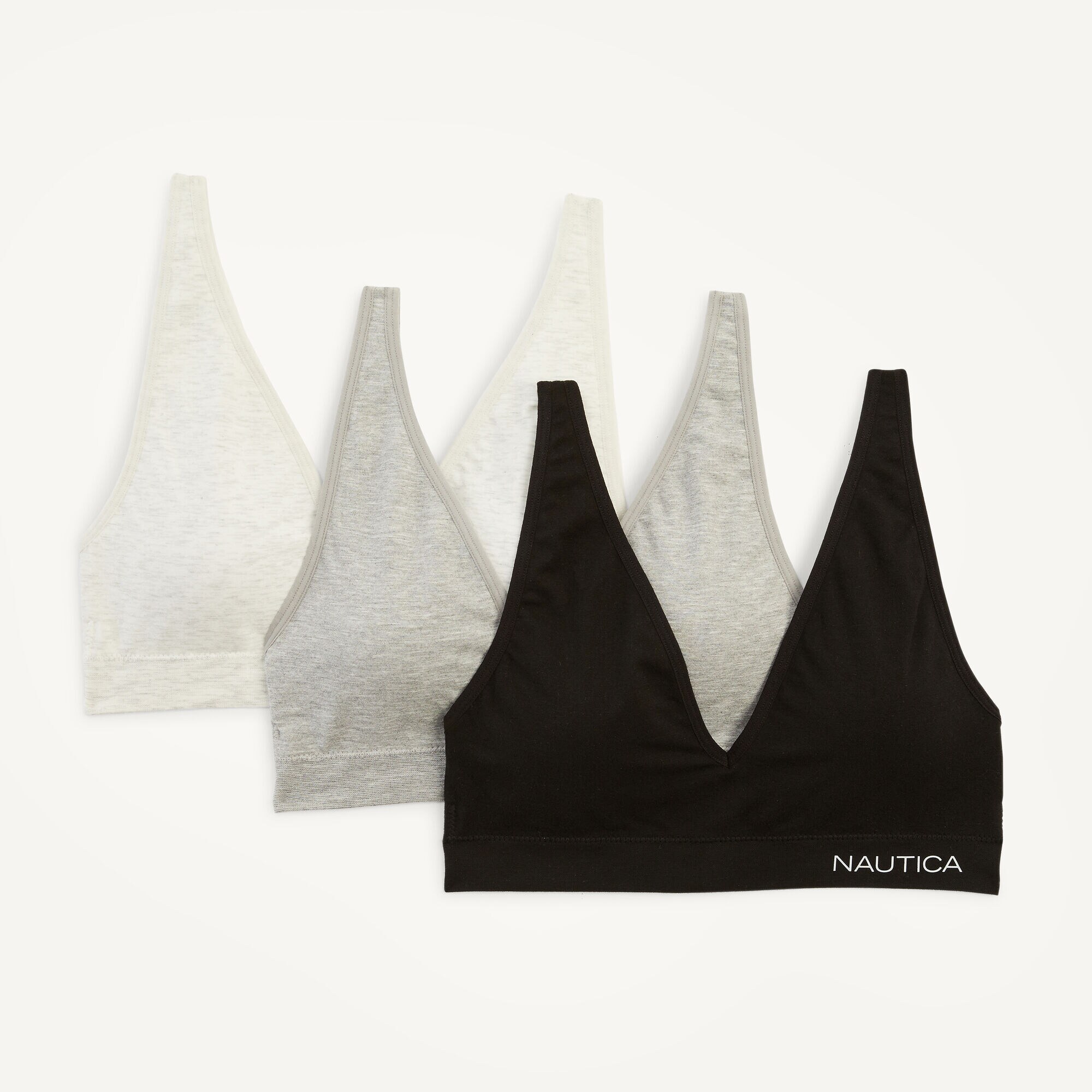 Seamless Heather Bra, 3-Pack,Grey Heather,large