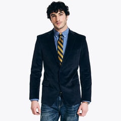 Corduroy Blazer,Navy,large