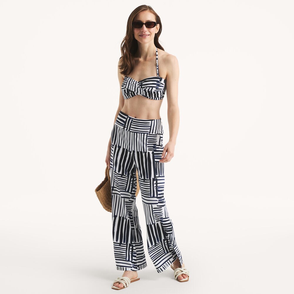 Printed Swim Top,Bright White,large