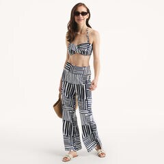 Printed Swim Top,Bright White,large
