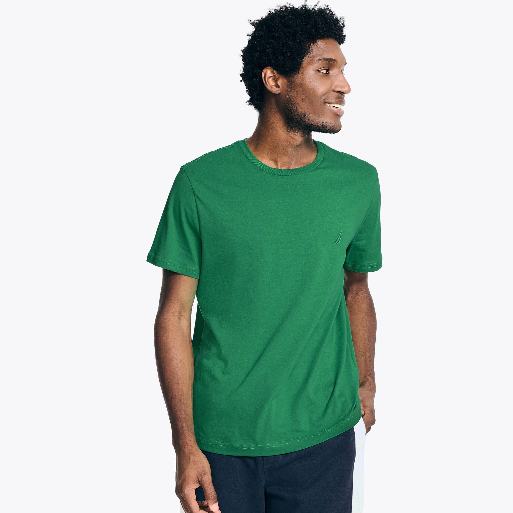 Crewneck Deck T-Shirt,Spearmint,large