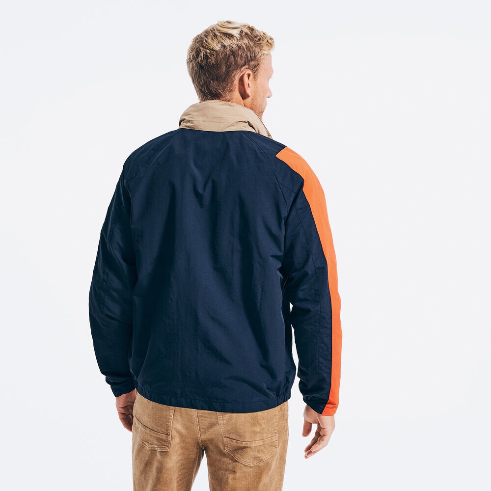 LIGHTWEIGHT LOGO WINDBREAKER JACKET,Navy,large