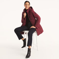 Puffer Jacket With Removable Hood,Barely Pink,large