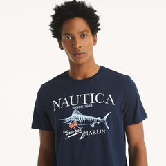 Marlin Graphic T-Shirt,Stellar Blue Heather,large