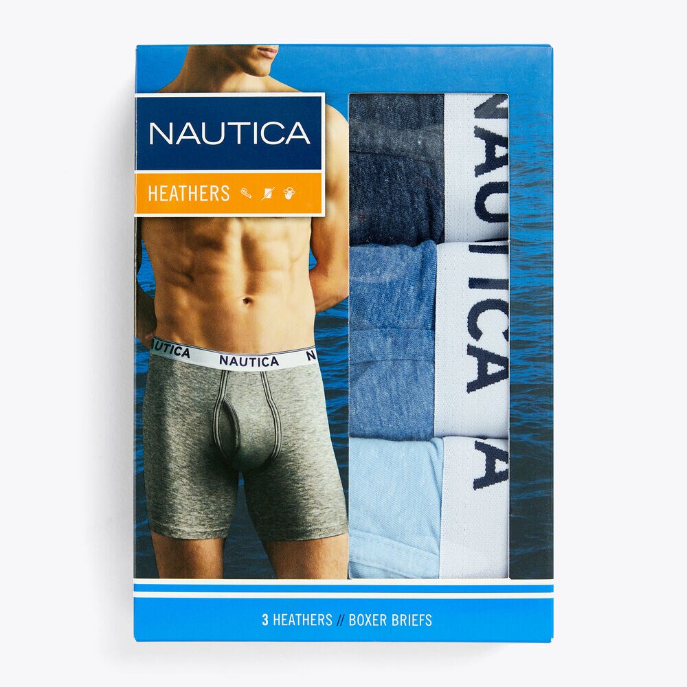 STRETCH PERFORMANCE BOXER BRIEFS, 3-PACK,Iron,large