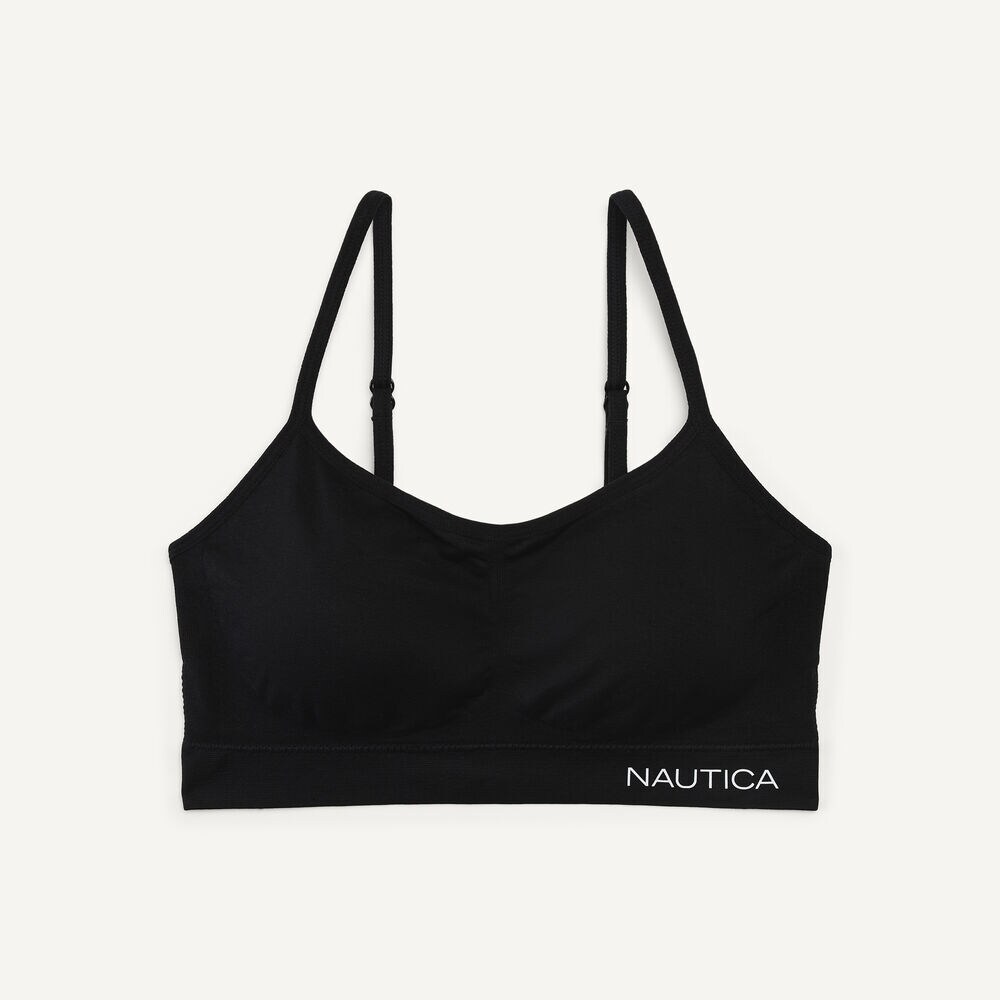 Seamless Bralette, 3-Pack,Black,large