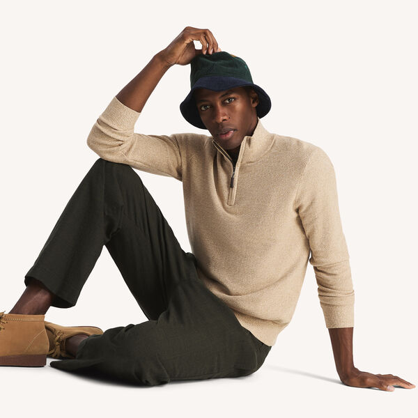 Marled Quarter-Zip Sweater
