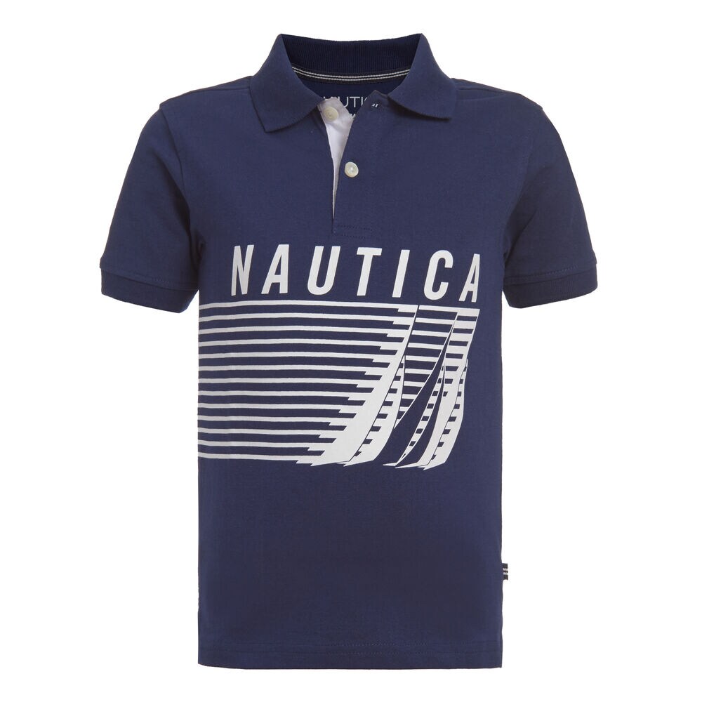 LITTLE BOYS' BRAND ICON TRIO GRAPHIC POLO (4-7),J Navy,large