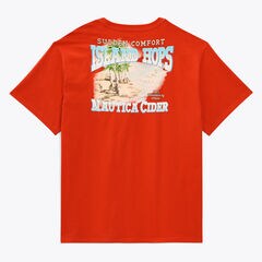 Big & Tall Island Hops Short Sleeve T-Shirt,Firey Red,large