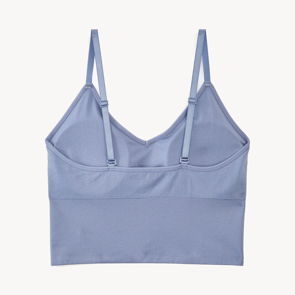 Seamless Longline Bra, 3-Pack,Angel Blue,large