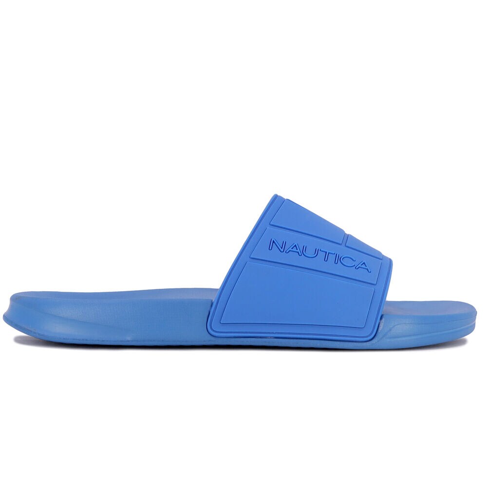 LOGO-EMBOSSED SLIDE SANDAL,Navy,large