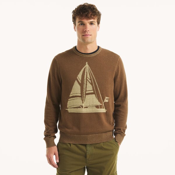 Plaited Crewneck Sweater