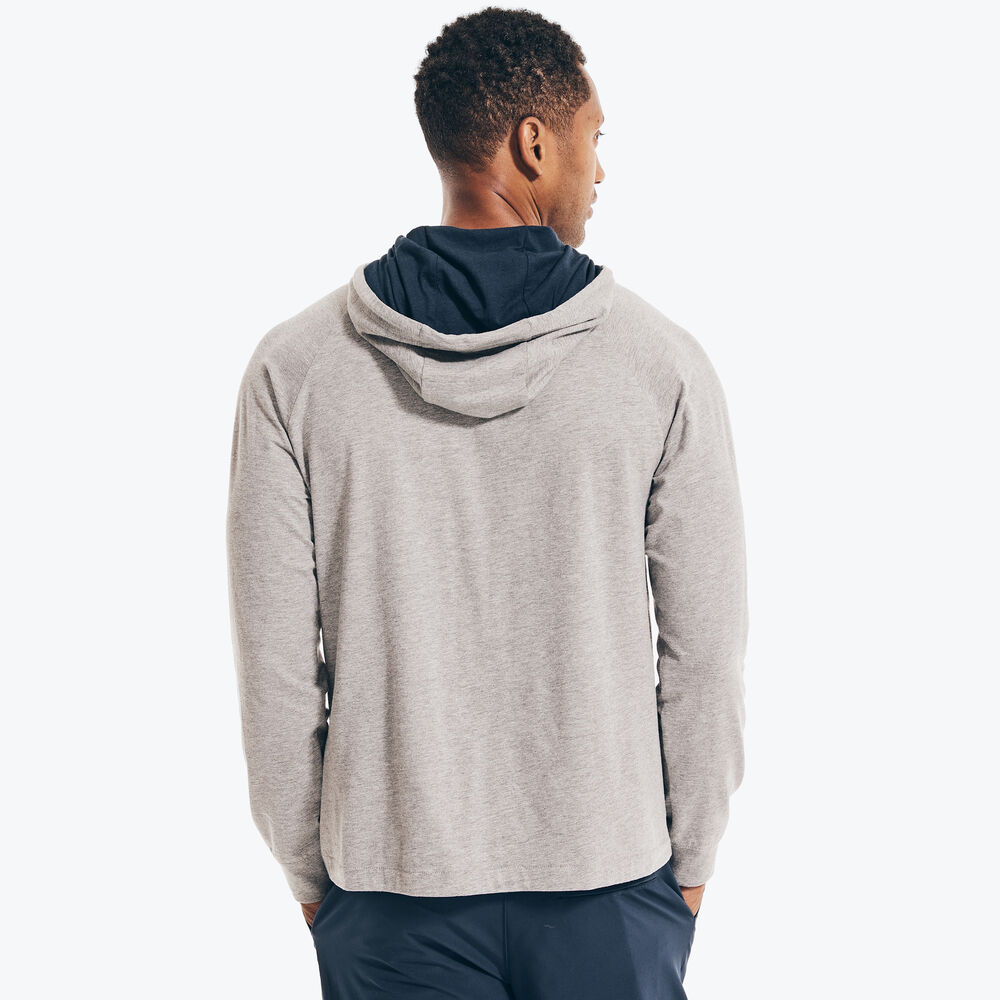 NAVTECH RAGLAN PULLOVER HOODIE,Stone Grey Heather,large