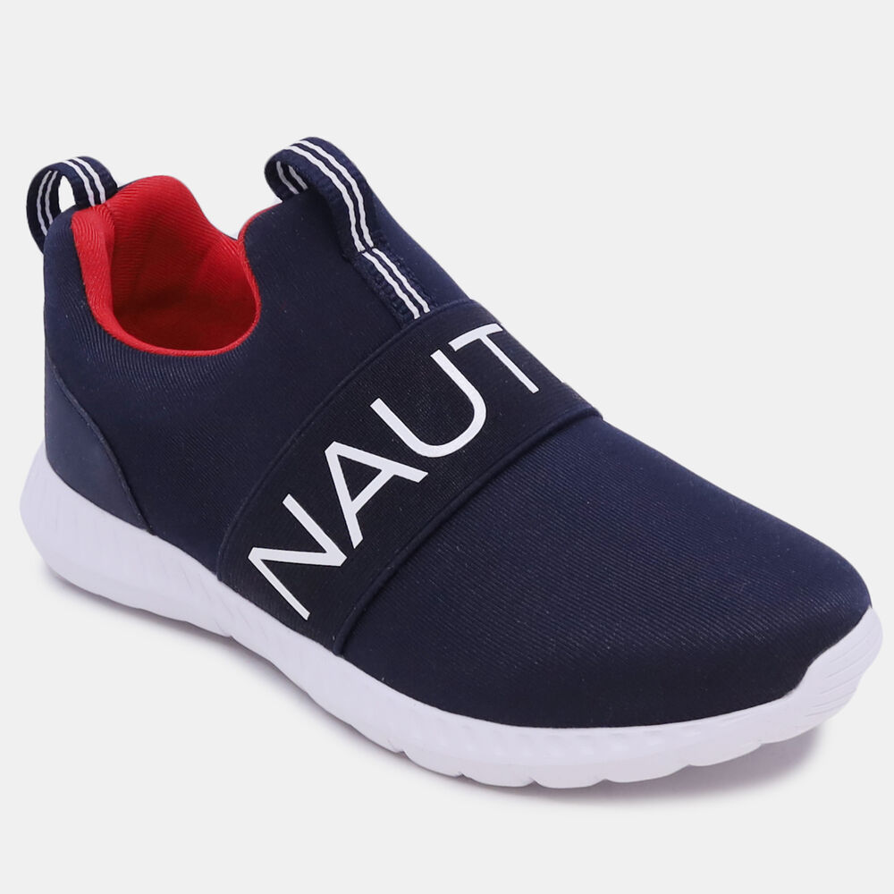 BOYS' LOGO SLIP-ON SNEAKER,Ice Blue,large