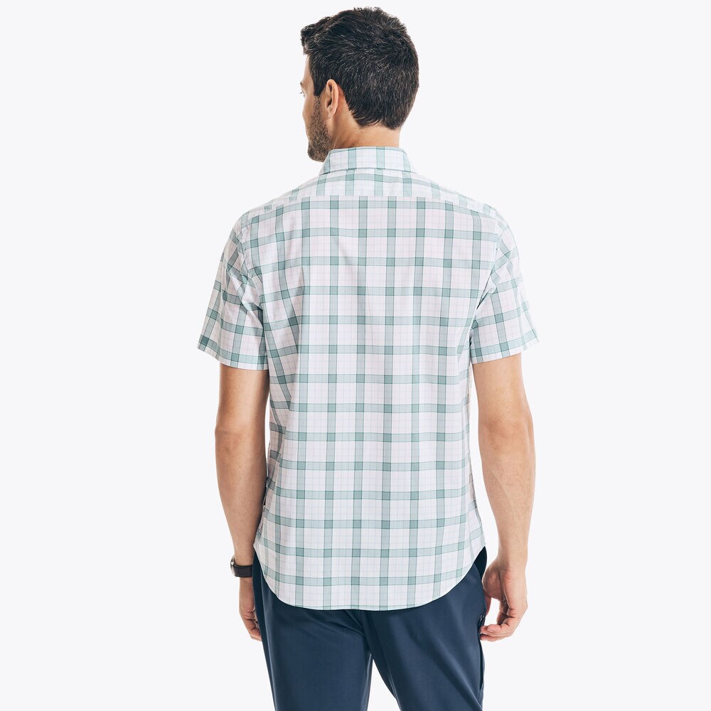 NAVTECH PLAID SHORT-SLEEVE SHIRT,Shaded Spruce,large