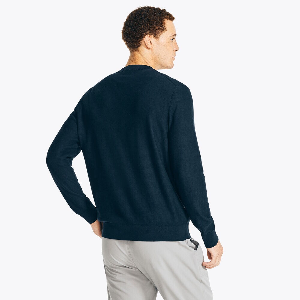 Navtech Textured Crewneck Sweater,Navy,large