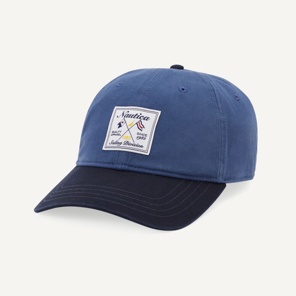 Washed Colorblock Cap,Nite Sea Heather,large