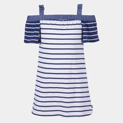 LITTLE GIRLS' STRIPED COLD-SHOULDER DRESS (4-7),Antique White Wash,large