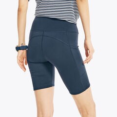 NAVTECH HIGH-WAISTED BIKER SHORT,Stellar Blue Heather,large