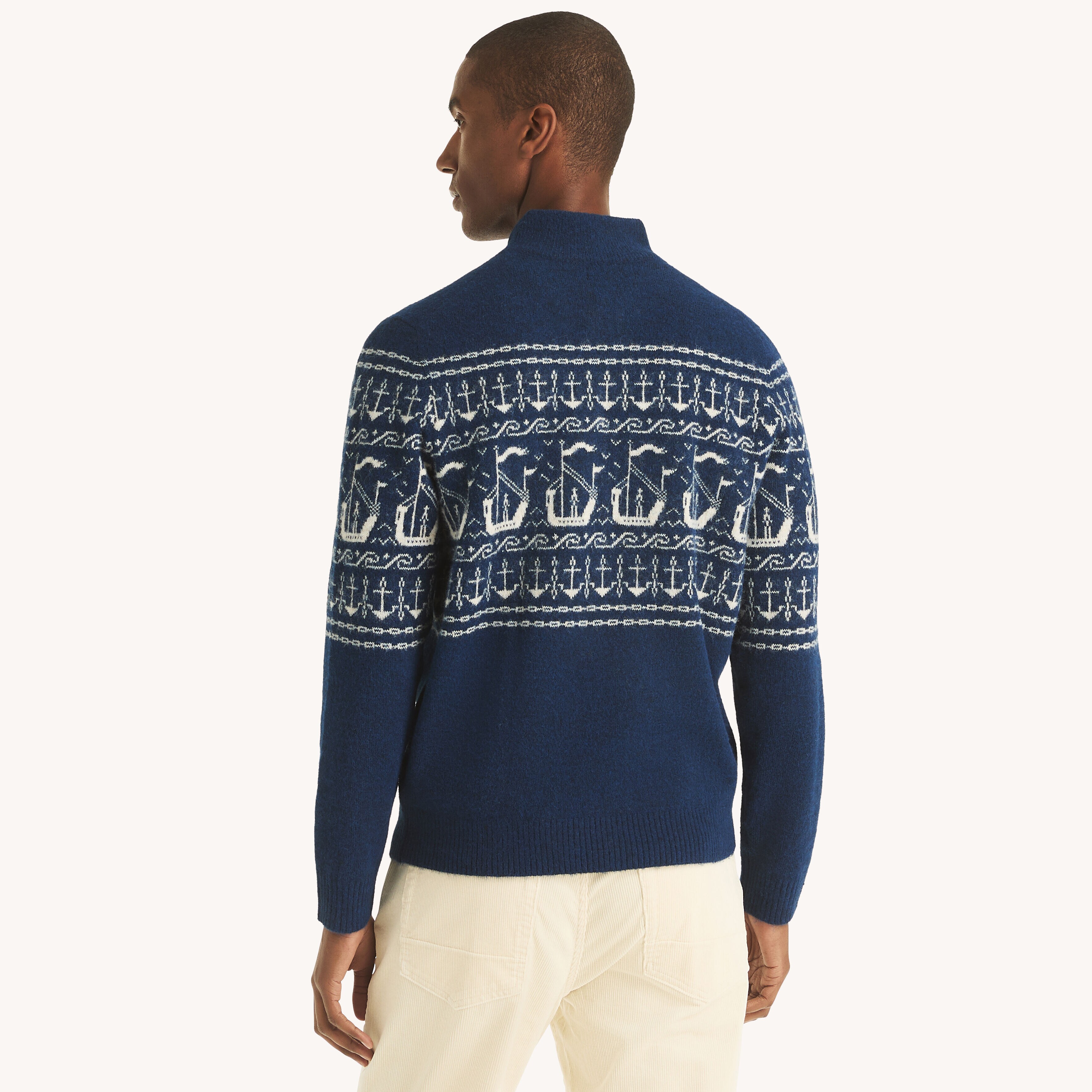 Fair Isle Mock-Neck Sweater | Nautica