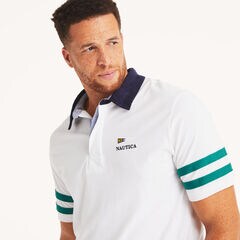Big & Tall Classic Fit Rugby Polo,Bright White,large