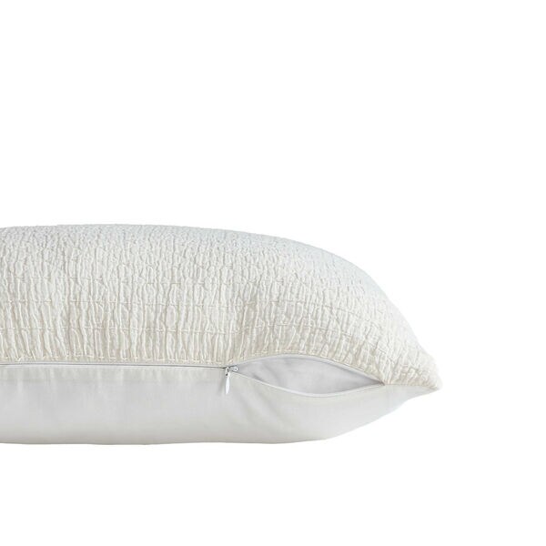 Wave Texture White Decorative Pillow