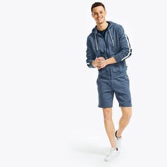 TWO-TONE FULL-ZIP HOODIE,Blue Depths,large