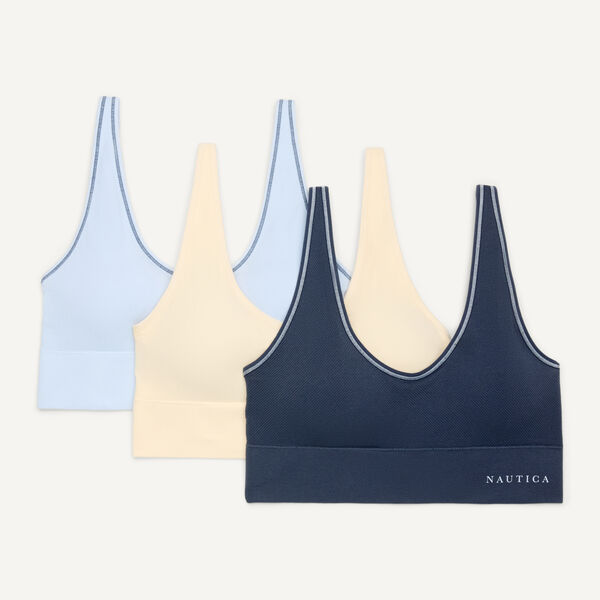 Ribbed Seamless Bra, 3-Pack