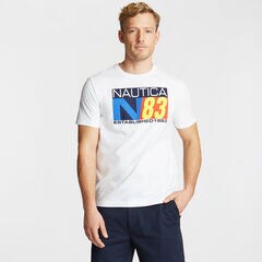 COLORBLOCK LOGO T-SHIRT,Bright White,large