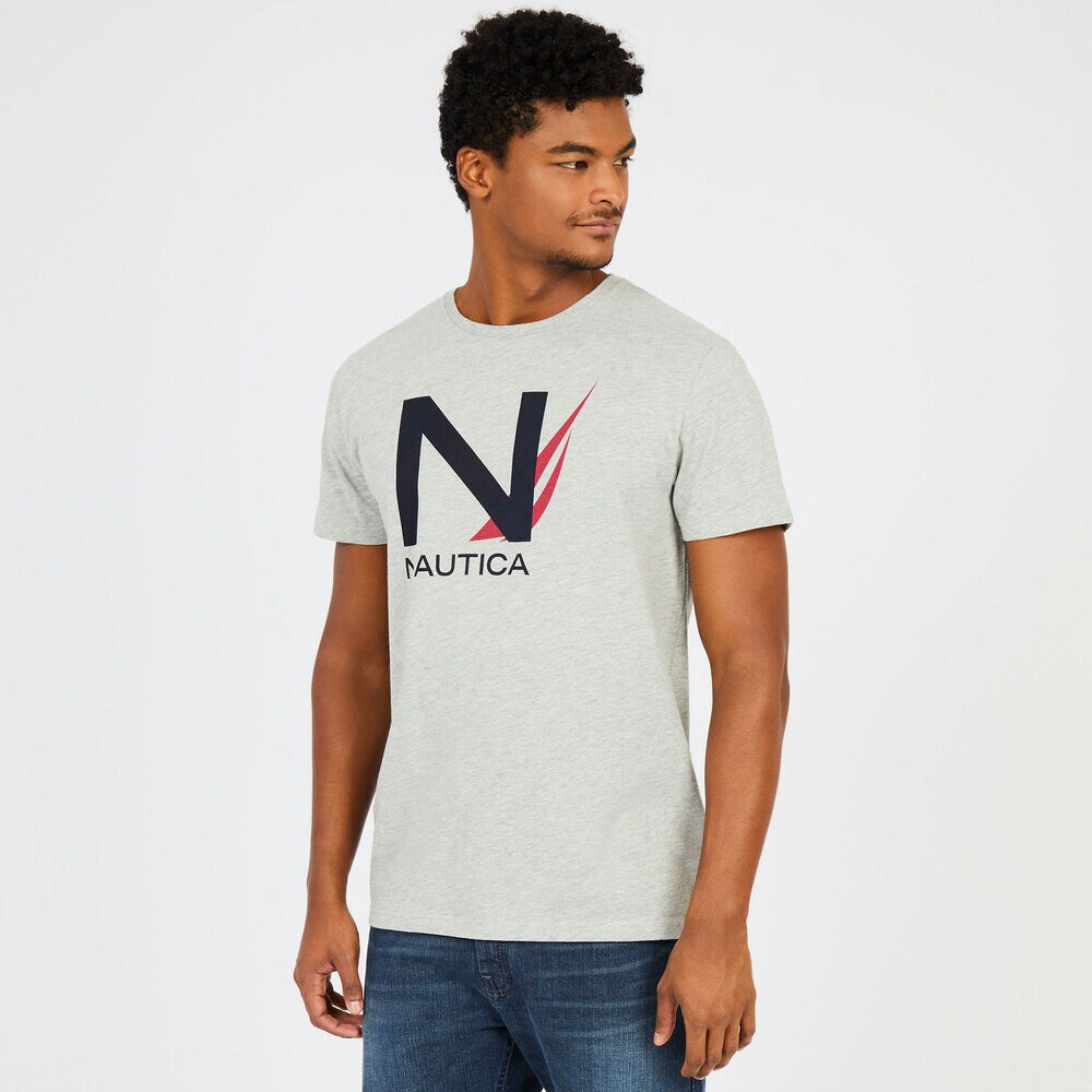 Big & Tall Signature Graphic T-Shirt,Grey Heather,large
