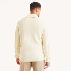 Big & Tall Cable-Knit Cardigan,Oatmeal Heather,large