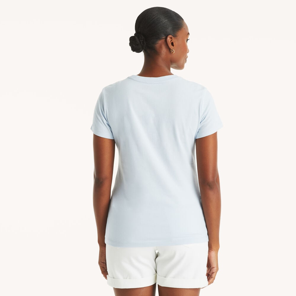 Floral Logo Graphic T-Shirt,Anchor Blue Heather,large