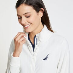 Solid Nautex Fleece Full-Zip Jacket,Marshmallow,large