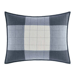 Bartow Standard Pillow Sham in Navy,Navy,large