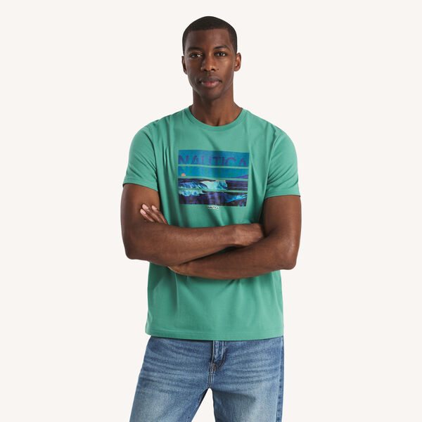 Blue Waves Graphic T-Shirt