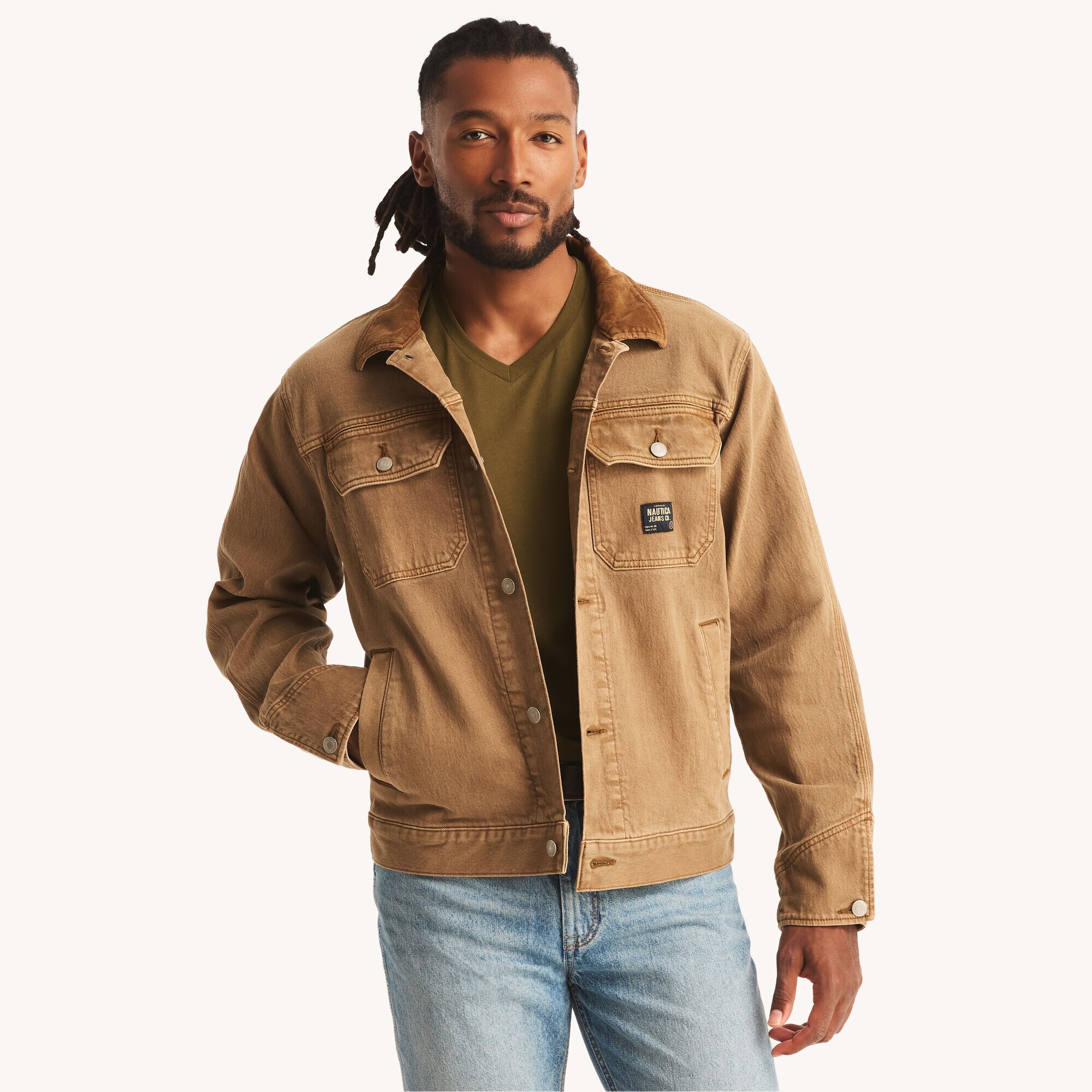 Nautica Jeans Co. Denim Work Jacket,ALL SPICE,large