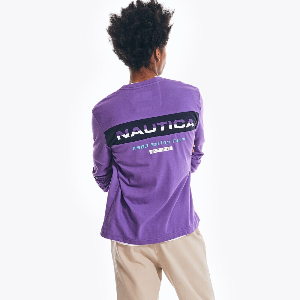 COMPETITION SUSTAINABLY CRAFTED LONG-SLEEVE GRAPHIC T-SHIRT,Pier Purple Heather,large
