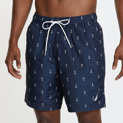 8.5" BIG & TALL ANCHOR PRINT SWIM SHORT,Navy,large