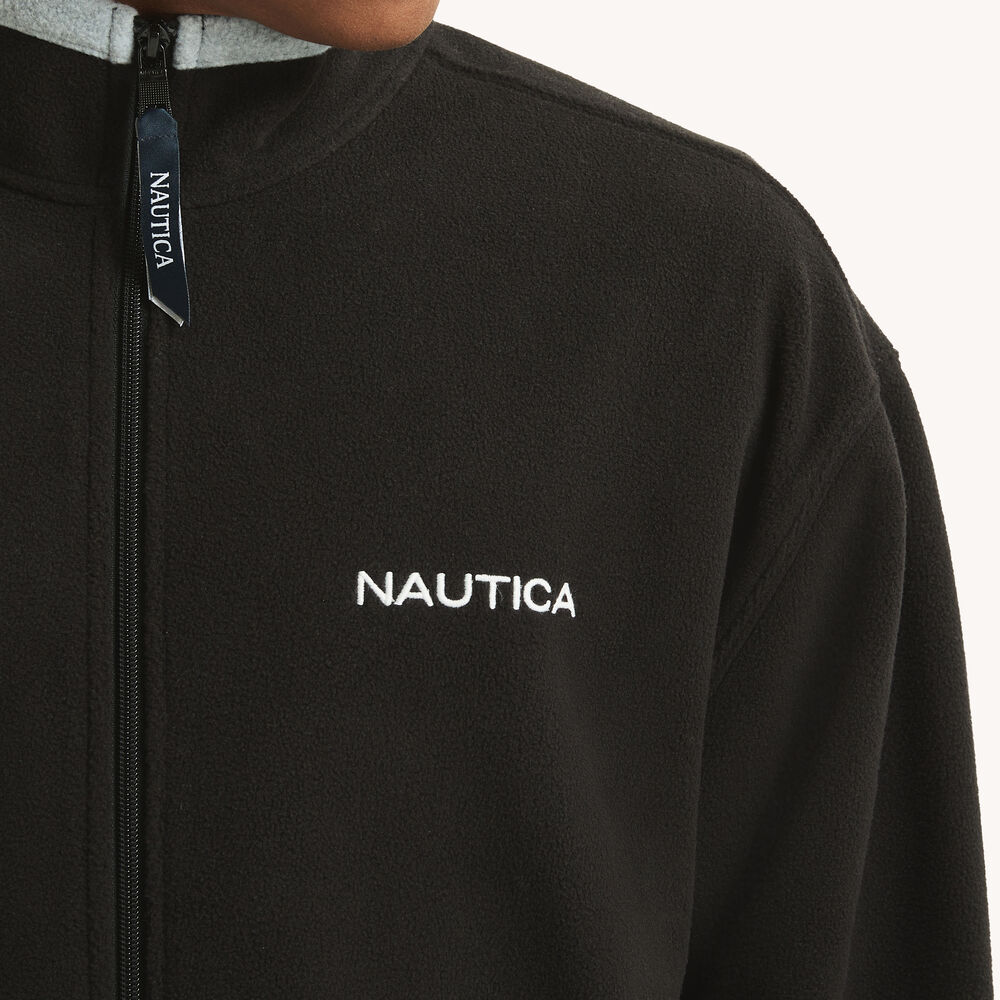 Full-Zip Nautex Fleece,True Black,large